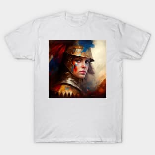 Powerful Medieval Warrior Woman #4 T-Shirt